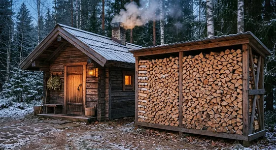 Укладка дров в Хабаровске, улица Сосновая, 46Б